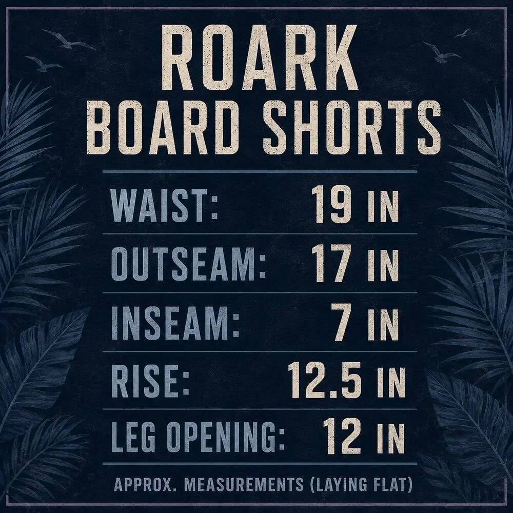 Roark Bauhinia Chiller Scallop Boardshorts Men’s Size 38 Indigo Floral NWT
